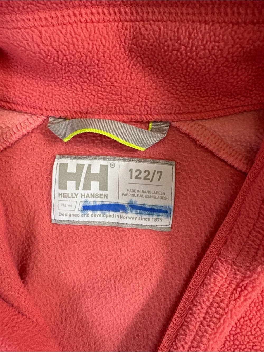 Helly Hansen Coral and Light Coral Full-Zip Fleece Jacket
